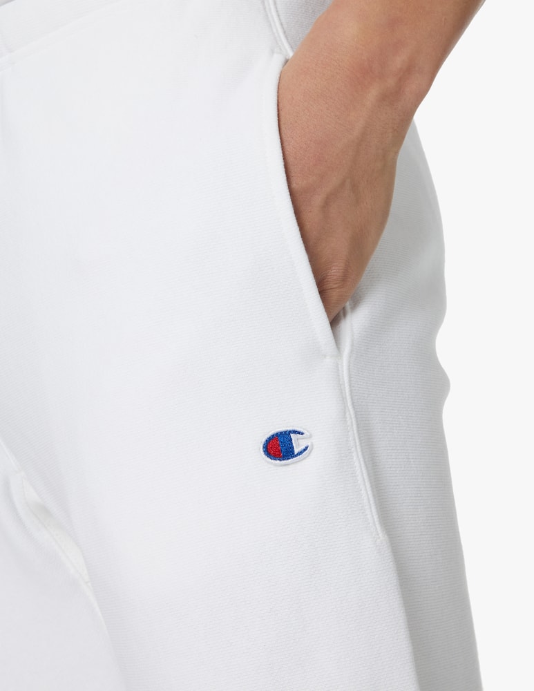 rinascente Champion Reverse Weave Bermuda in felpa loghino taglio vivo - bianco