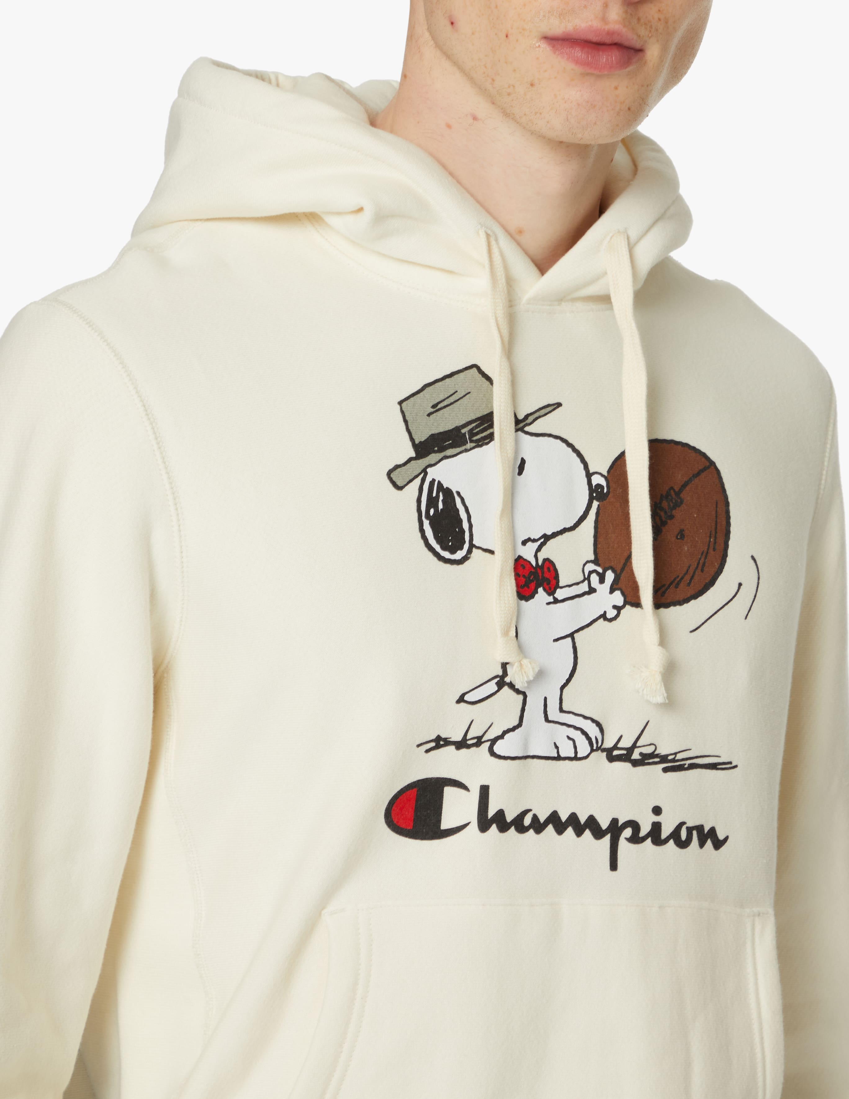 Shop Champion Reverse Weave Peanuts hoodie - white on Rinascente