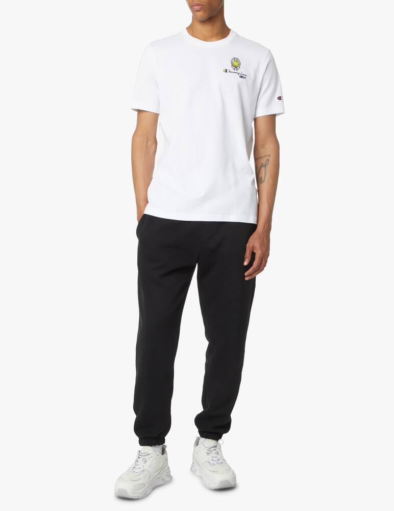 rinascente Champion Maglietta smiley manica corta loghino ricamo - bianco