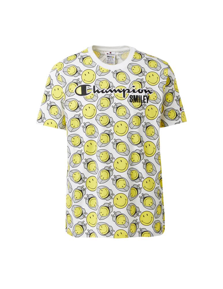 rinascente Champion Maglietta smiley manica corta ao print - bianco