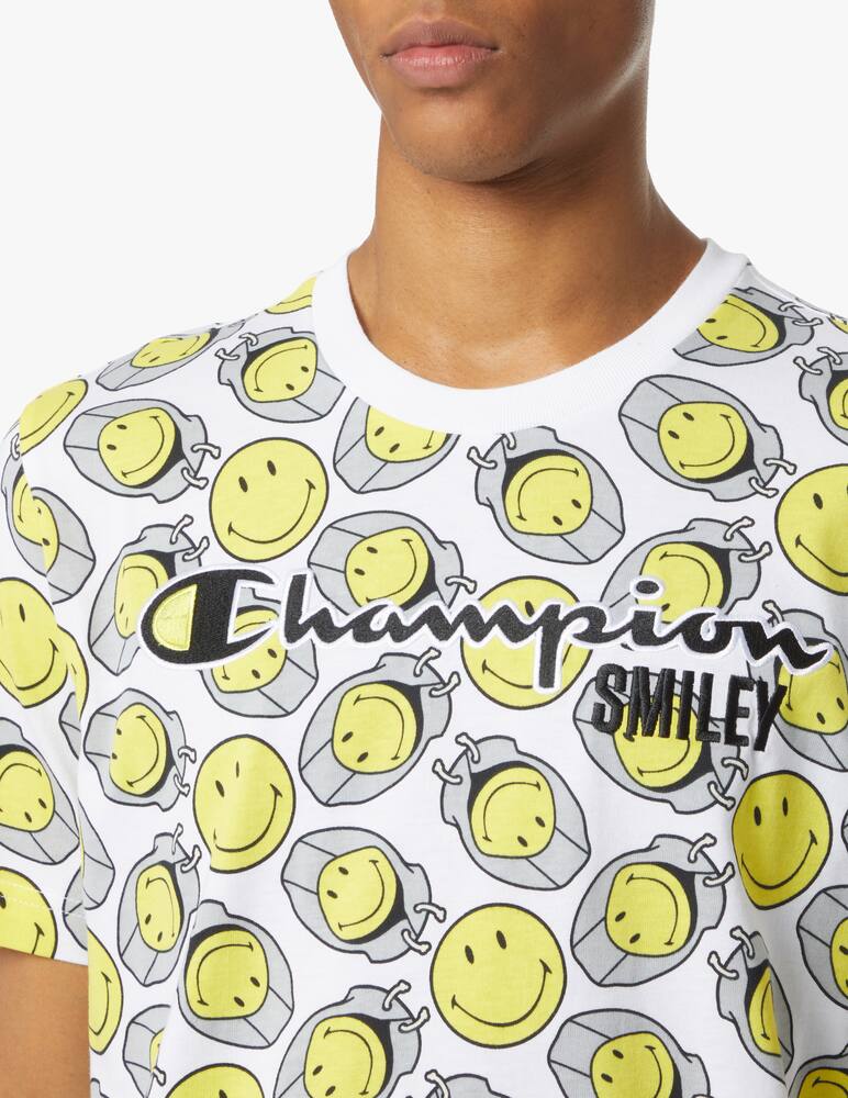 rinascente Champion Maglietta smiley manica corta ao print - bianco