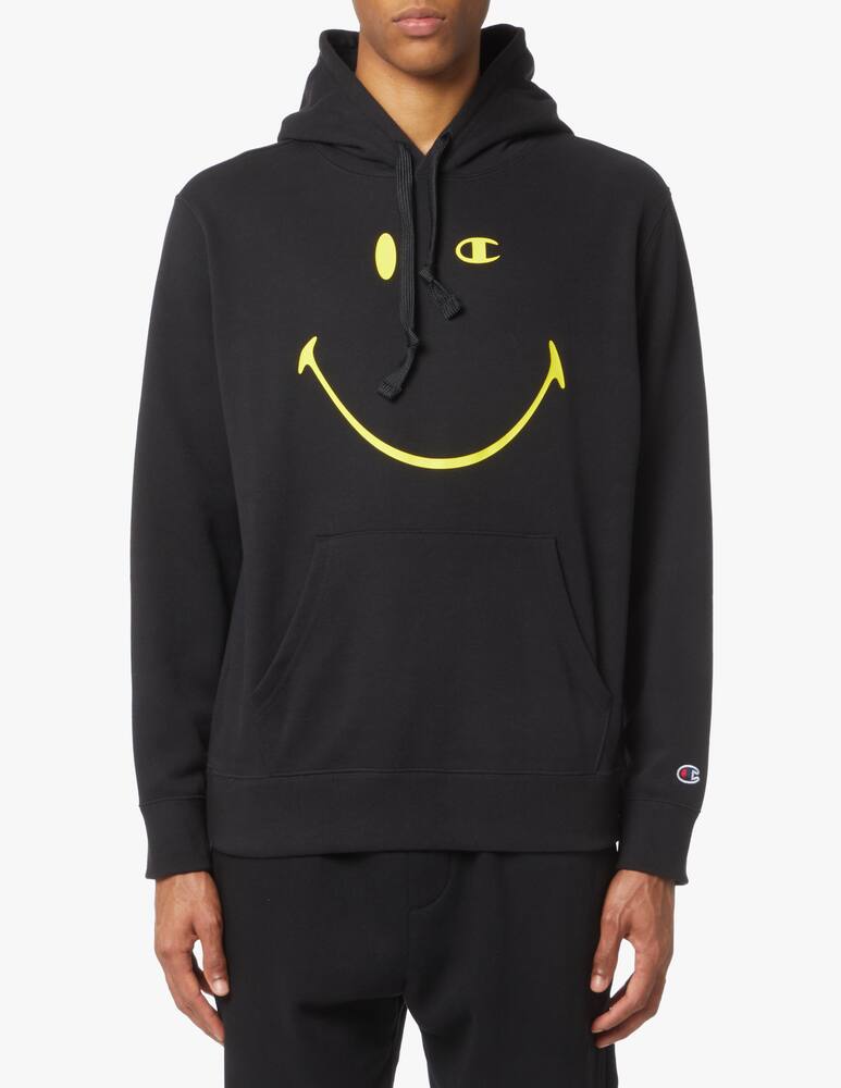 rinascente Champion Smiley felpa con cappuccio big smile - nero