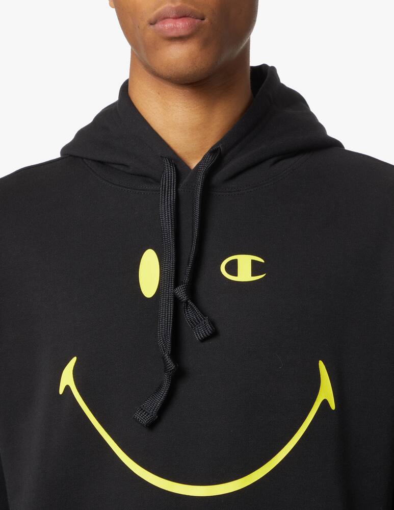 rinascente Champion Smiley felpa con cappuccio big smile - nero