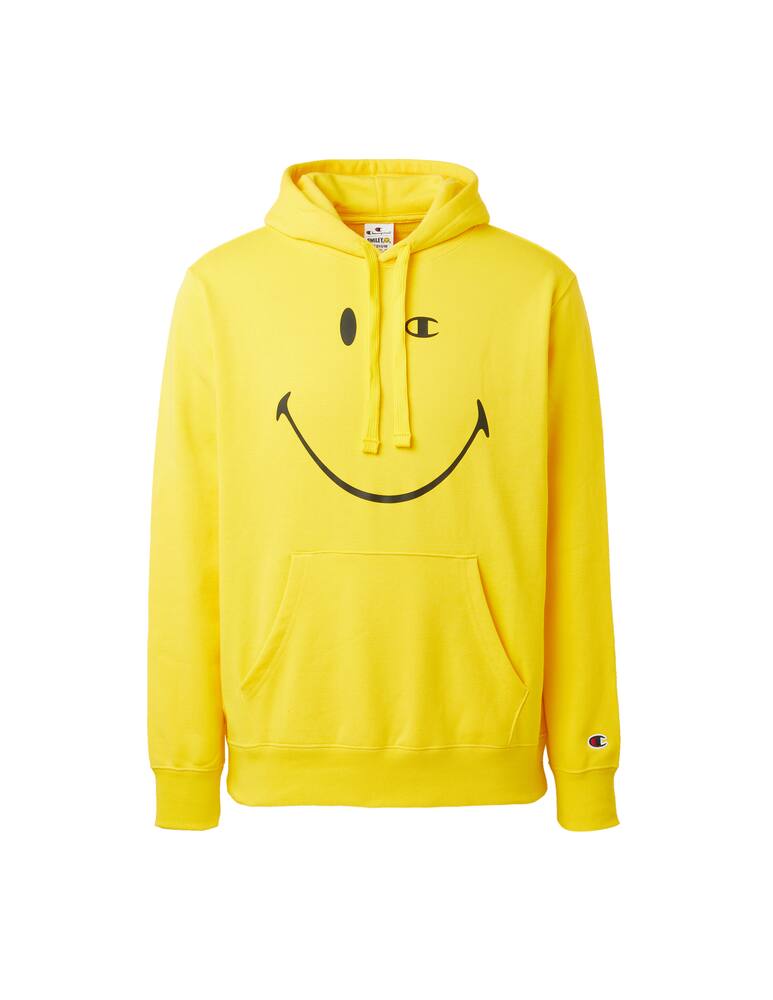 rinascente Champion Smiley felpa con cappuccio big smile - giallo