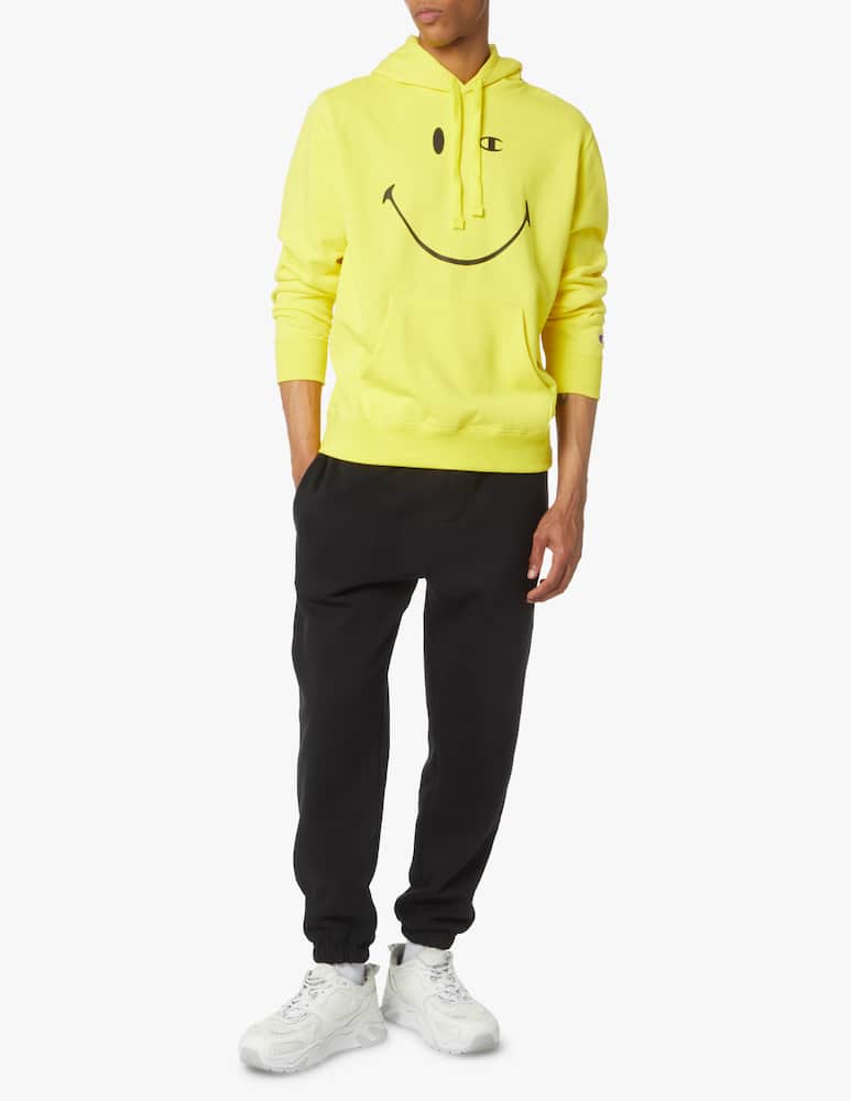 rinascente Champion Smiley felpa con cappuccio big smile - giallo
