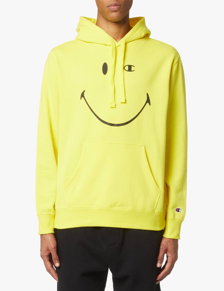 rinascente Champion Smiley felpa con cappuccio big smile - giallo