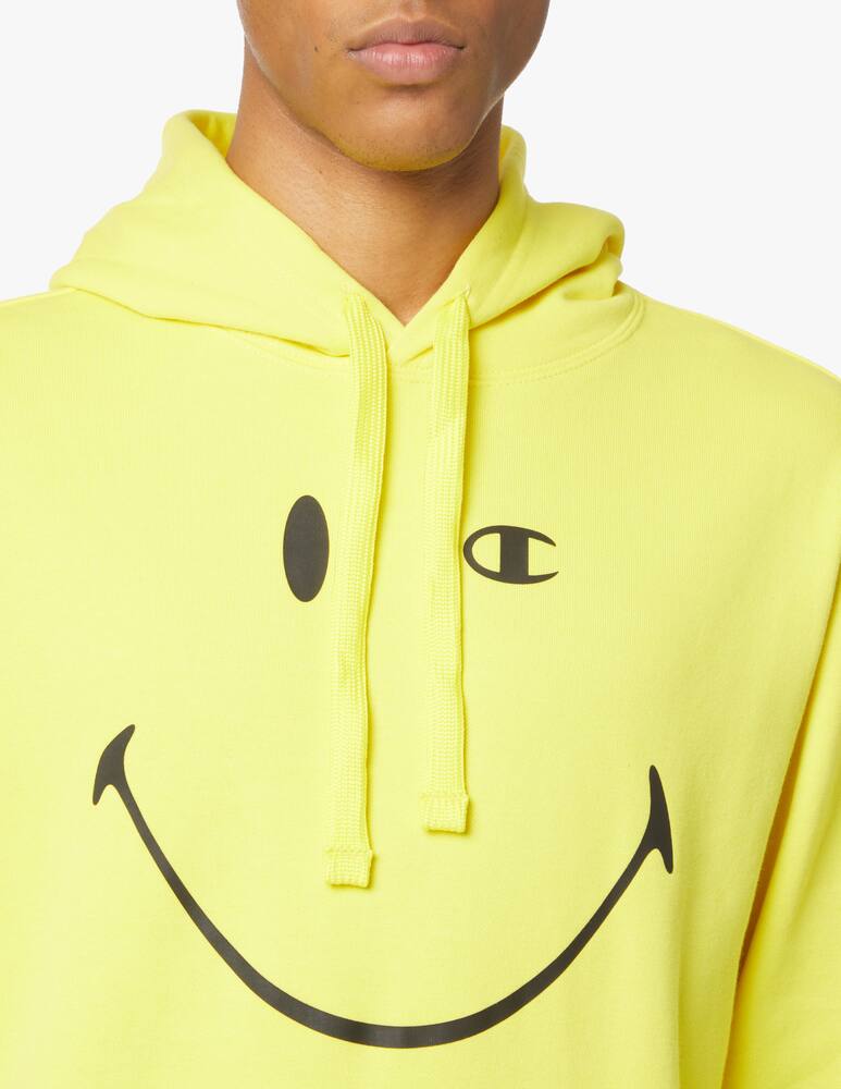 rinascente Champion Smiley felpa con cappuccio big smile - giallo