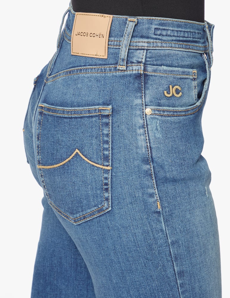 rinascente Jacob Cohen Jeans a zampa e micro rotture