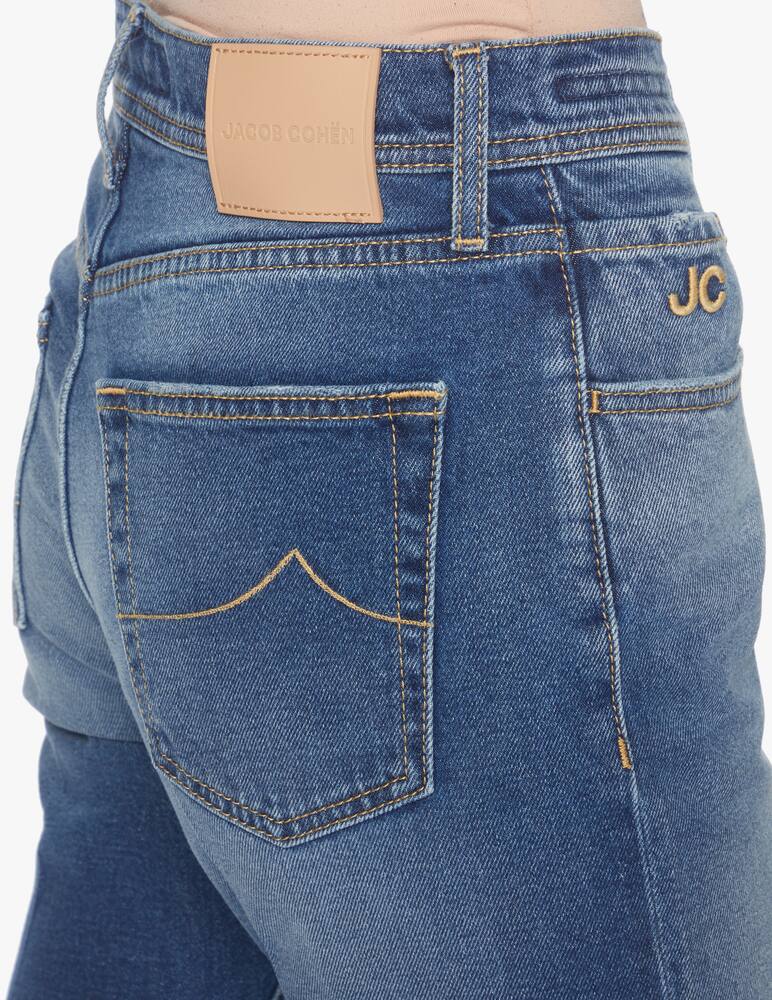rinascente Jacob Cohen Kate cropped straight frayed jeans - blue