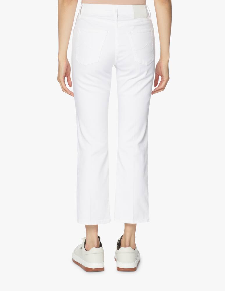rinascente Jacob Cohen Jeans straight sfrangiato Kate - bianco