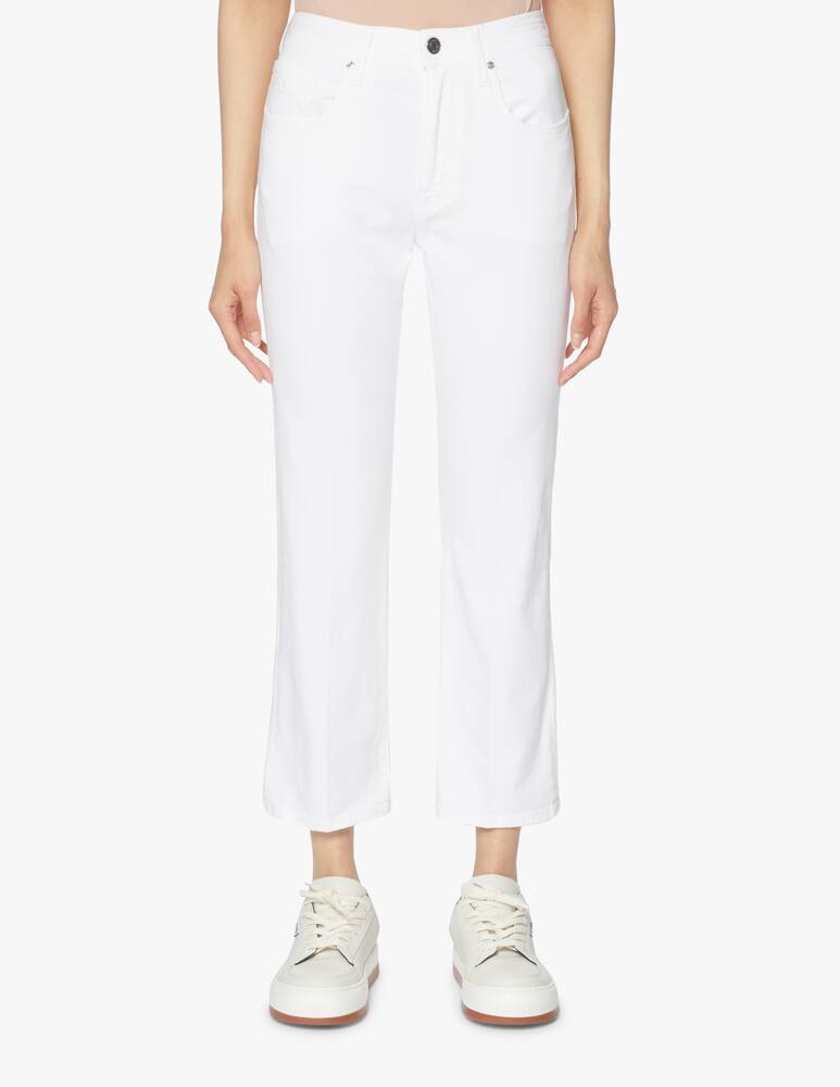 rinascente Jacob Cohen Jeans straight sfrangiato Kate - bianco