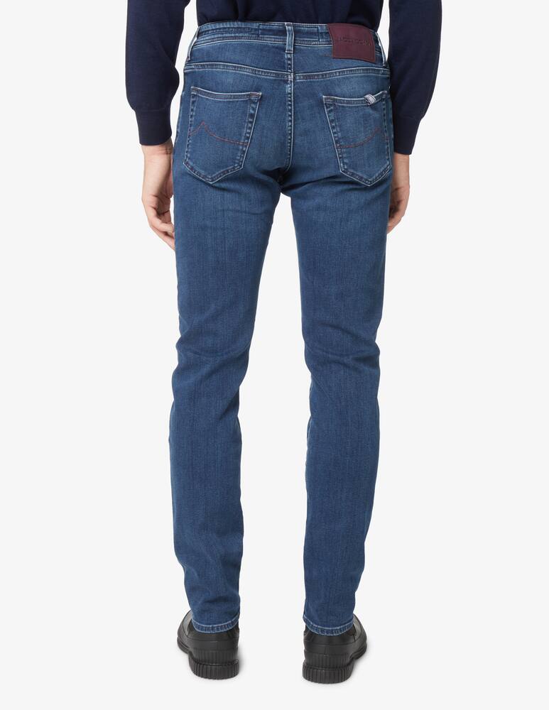 Shop Jacob Cohen Slim-fit nick trousers - Blue on Rinascente