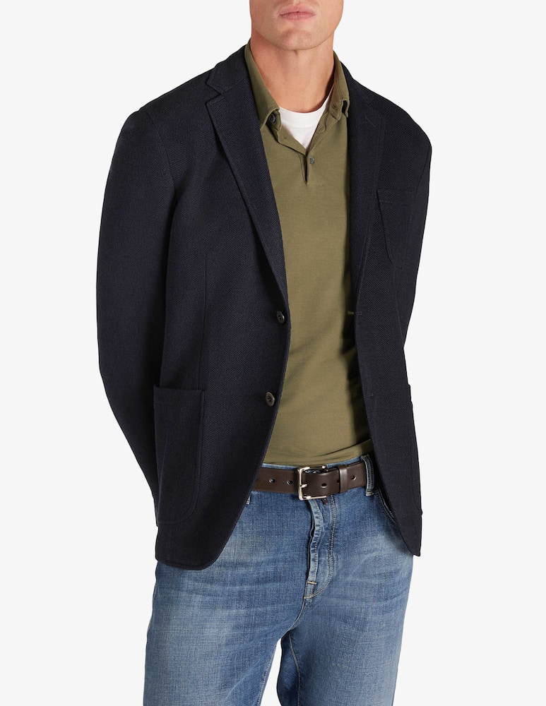 Slowear Montedoro Jersey hopsack slim fit jacket - picture 1