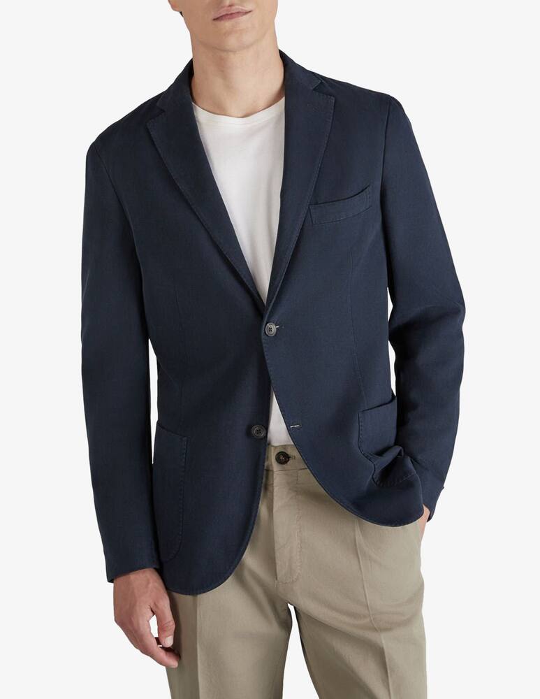 Slowear Montedoro Giacca slim fit in drill di cotone e cashmere - immagine 1