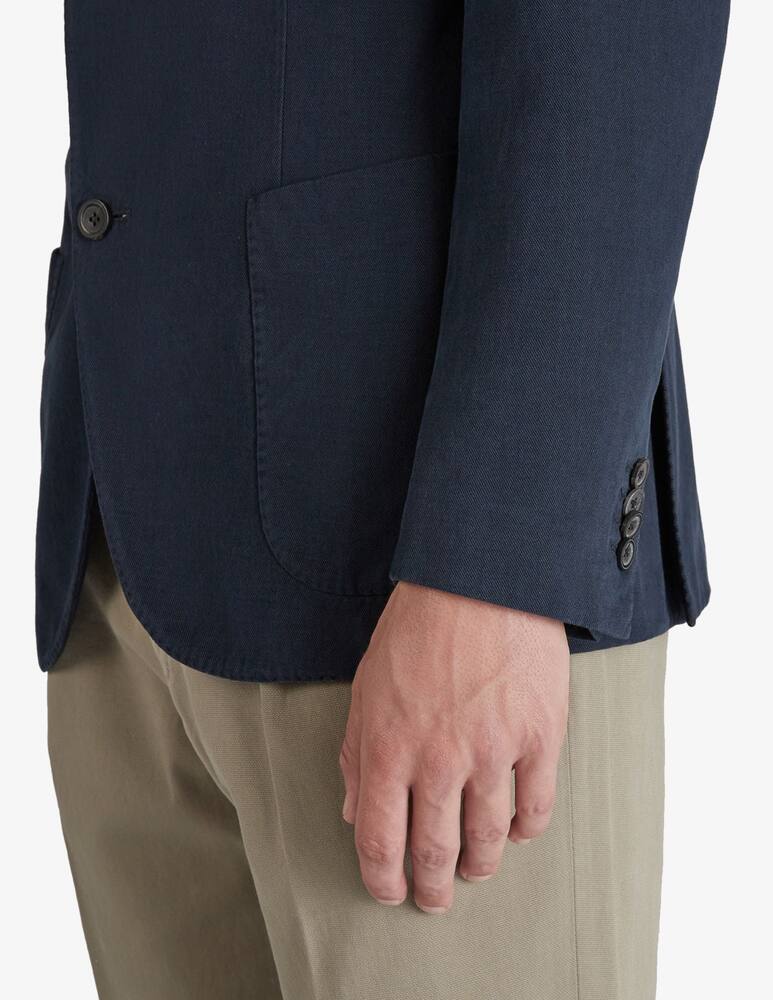Slowear Montedoro Giacca slim fit in drill di cotone e cashmere - immagine 4