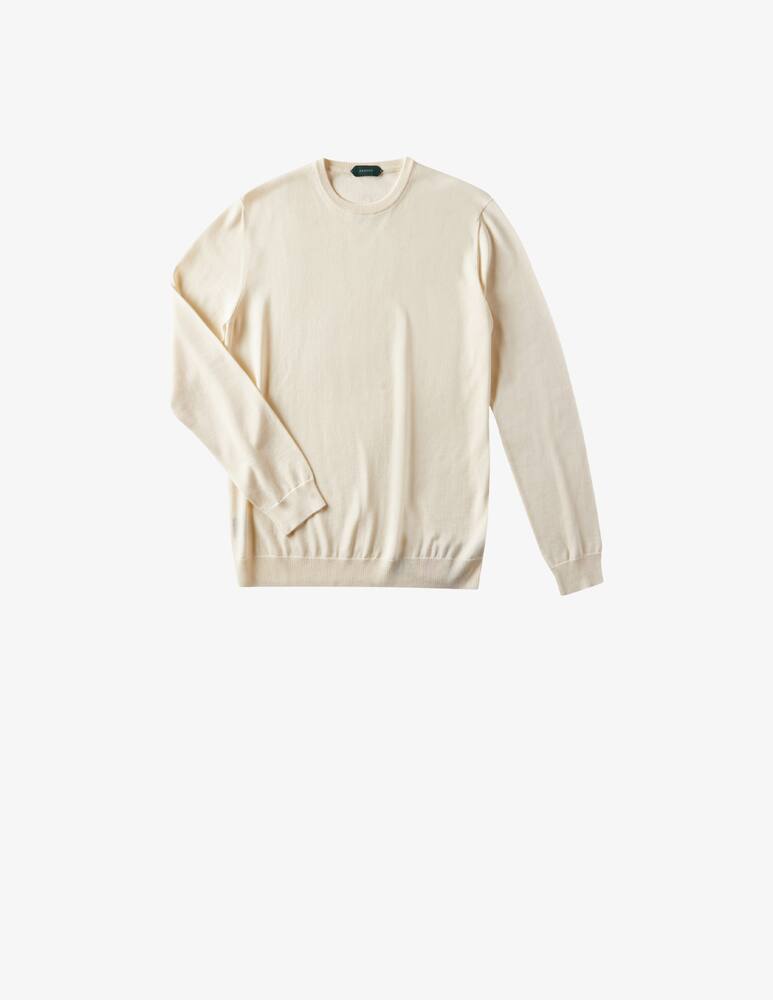 rinascente Slowear Zanone Slim fit crewneck in certified crêpe cotton 