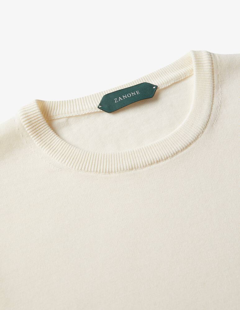 rinascente Slowear Zanone Slim fit crewneck in certified crêpe cotton 