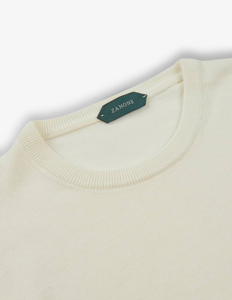 Slowear ZANONE - Slim-fit crew neck sweater in certified crêpe cotton - picture 5 Slowear ZANONE - Slim-fit crew neck sweater in certified crêpe cotton - picture 5