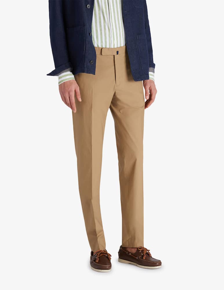 rinascente Slowear Incotex Pantalone slim fit in summer popeline certificato 