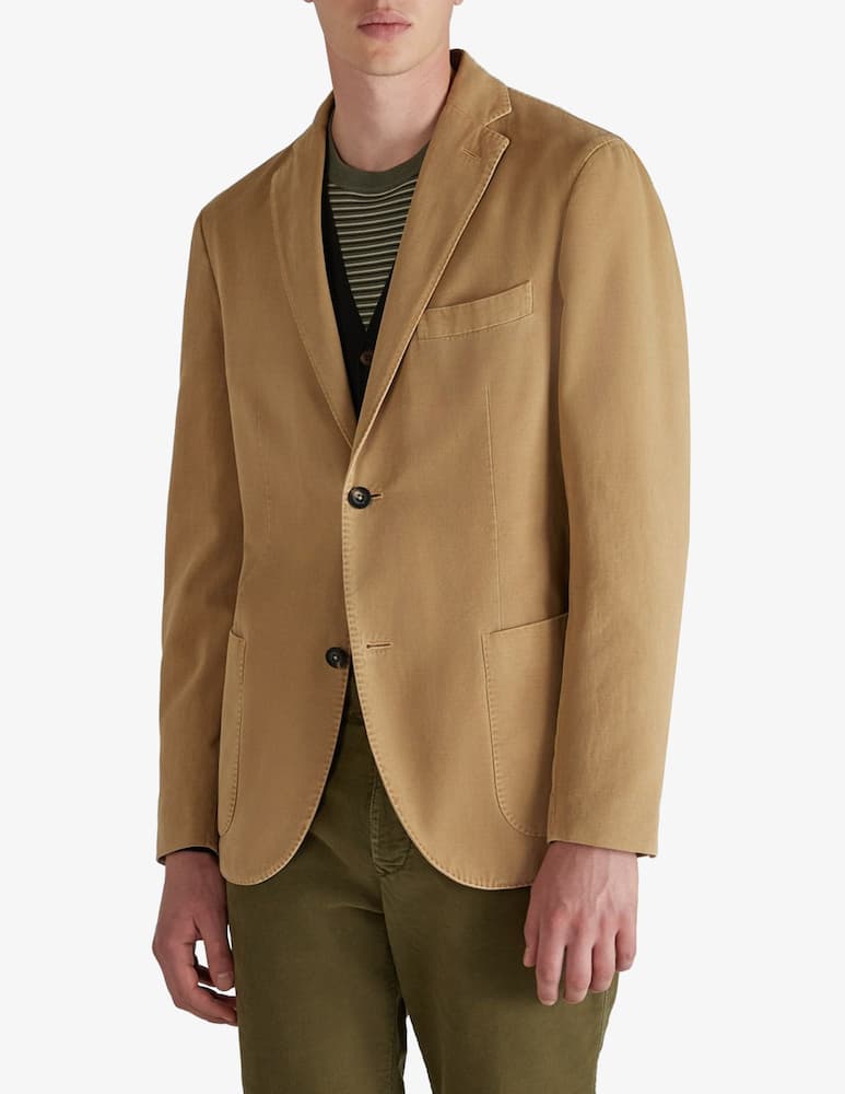 Slowear Montedoro Giacca slim fit in drill di cotone e cashmere - immagine 1 Slowear Montedoro Giacca slim fit in drill di cotone e cashmere - immagine 1