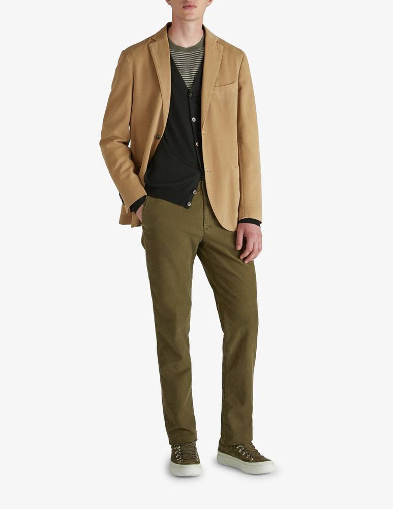 rinascente Slowear Montedoro cotton drill and cashmere slim fit jacket