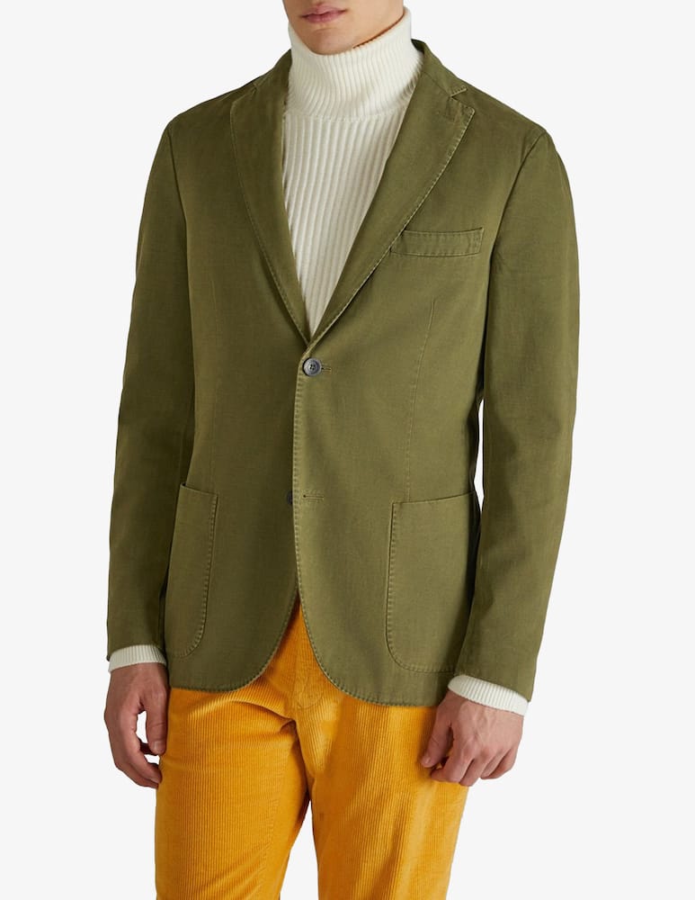 Slowear Montedoro Giacca slim fit in drill di cotone e cashmere - immagine 1 Slowear Montedoro Giacca slim fit in drill di cotone e cashmere - immagine 1