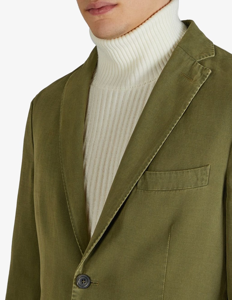 Slowear Montedoro Giacca slim fit in drill di cotone e cashmere - immagine 4 Slowear Montedoro Giacca slim fit in drill di cotone e cashmere - immagine 4