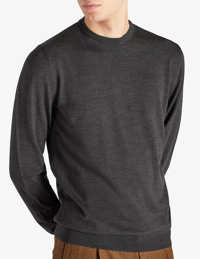 Slowear Slim-fit crew-neck sweater in certified Flexwool - picture 1 Slowear Slim-fit crew-neck sweater in certified Flexwool - picture 1
