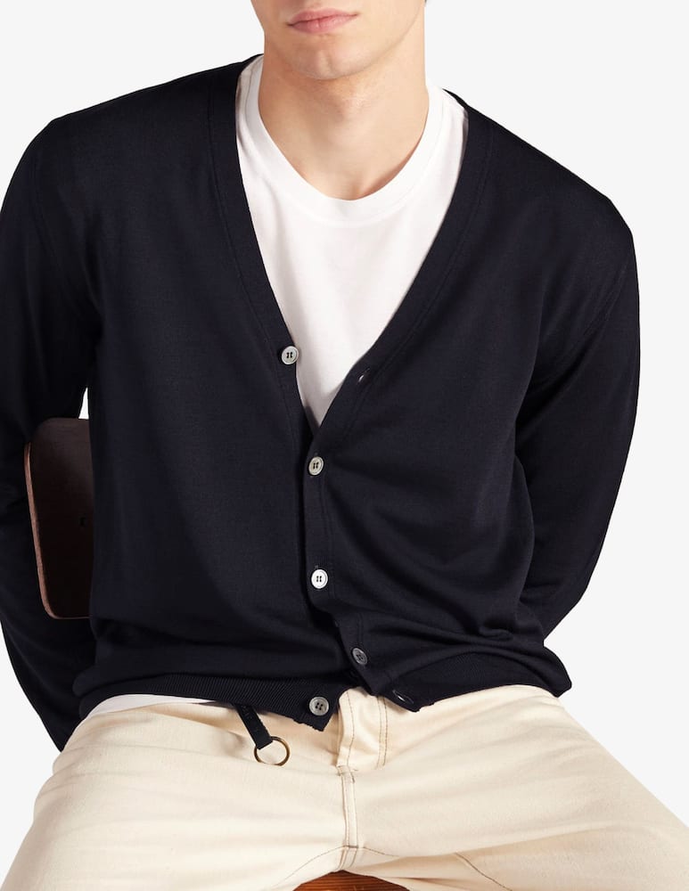 rinascente Slowear Slim-fit cardigan in certified Flexwool