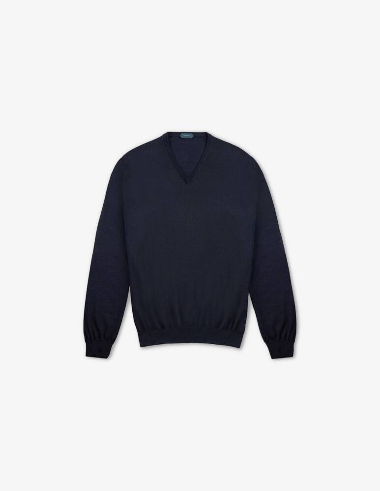 Slowear ZANONE - V neck sweather in certified flexwool - picture 1 Slowear ZANONE - V neck sweather in certified flexwool - picture 1