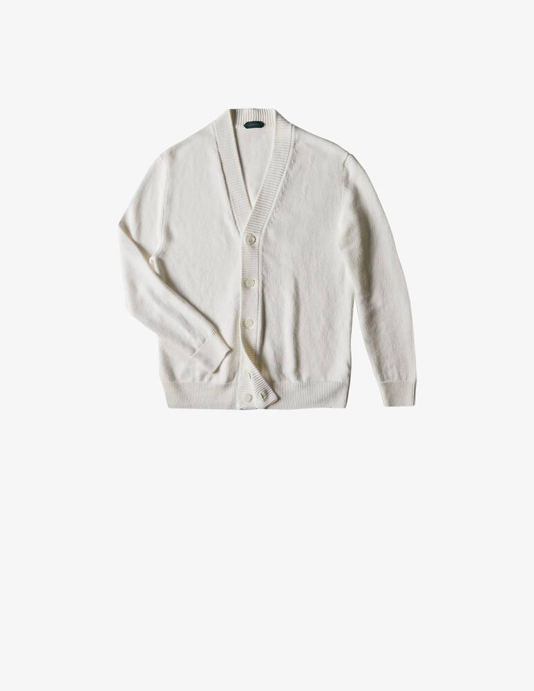 rinascente Slowear ZANONE - Regular fit cardigan in certified cotton and linen