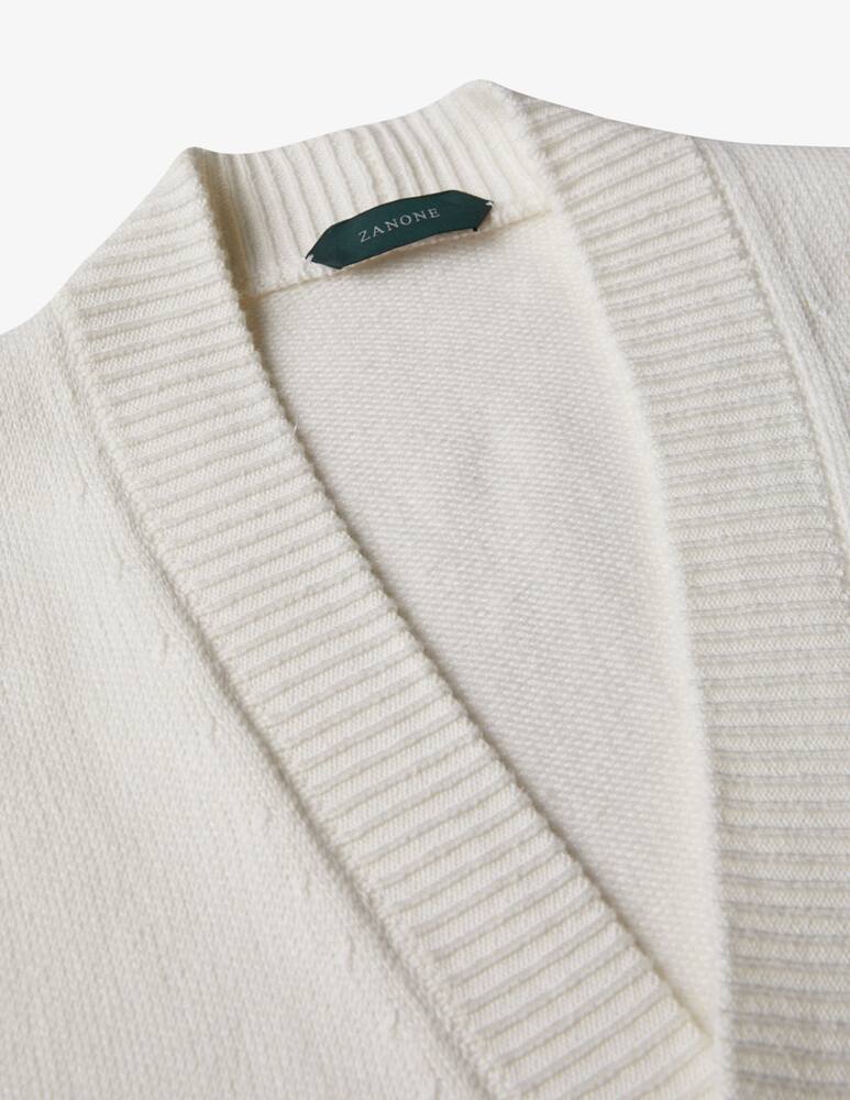 rinascente Slowear ZANONE - Regular fit cardigan in certified cotton and linen