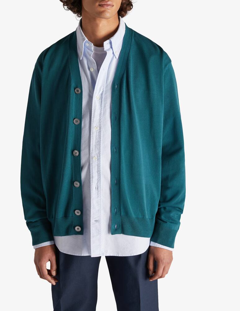 rinascente Slowear Zanone Cardigan regular fit in cotone crêpe certificato