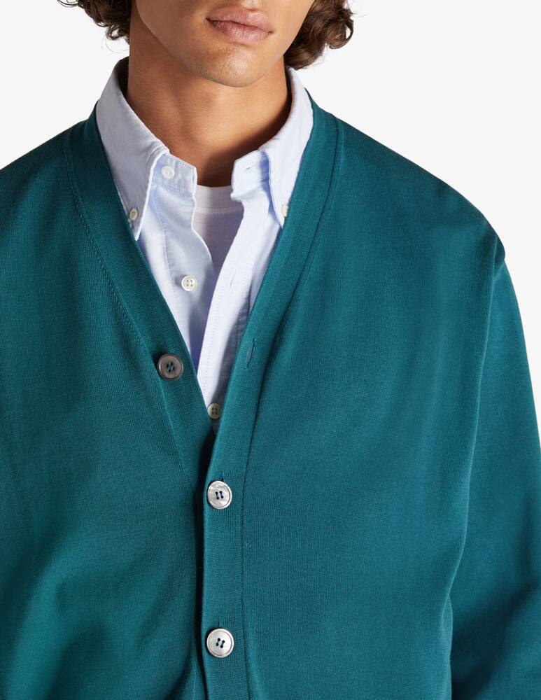 rinascente Slowear Zanone Cardigan regular fit in cotone crêpe certificato