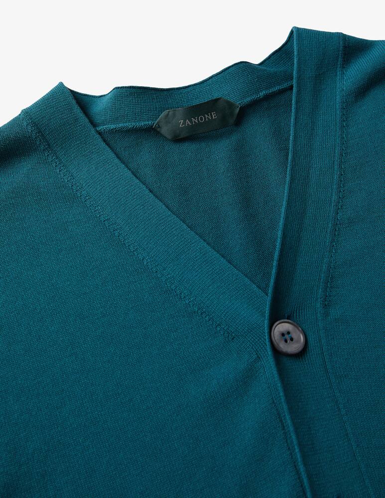 rinascente Slowear Zanone Cardigan regular fit in cotone crêpe certificato