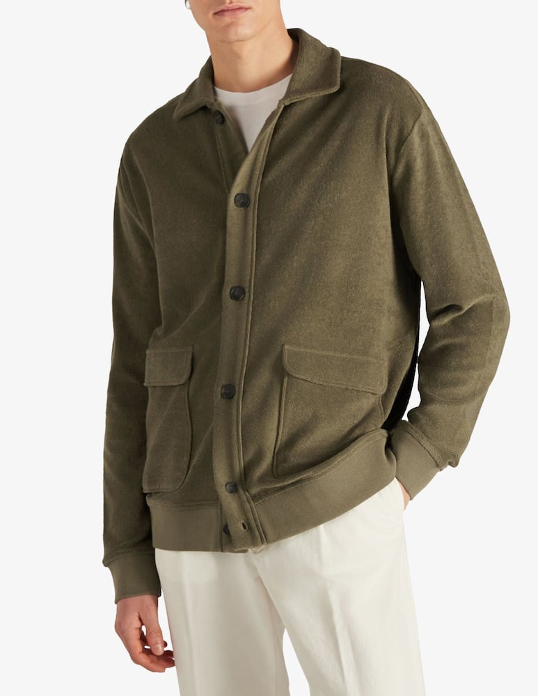 Slowear ZANONE - Regular-fit cardigan in terry jersey - picture 1 Slowear ZANONE - Regular-fit cardigan in terry jersey - picture 1