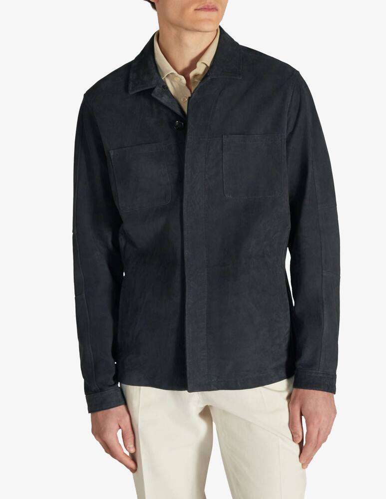 Slowear Montedoro Overshirt in pelle suede - immagine 2 Slowear Montedoro Overshirt in pelle suede - immagine 2