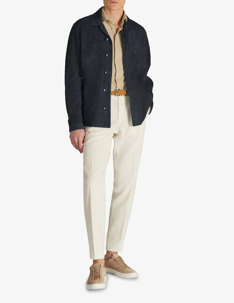 Slowear Montedoro Overshirt in pelle suede - immagine 5 Slowear Montedoro Overshirt in pelle suede - immagine 5