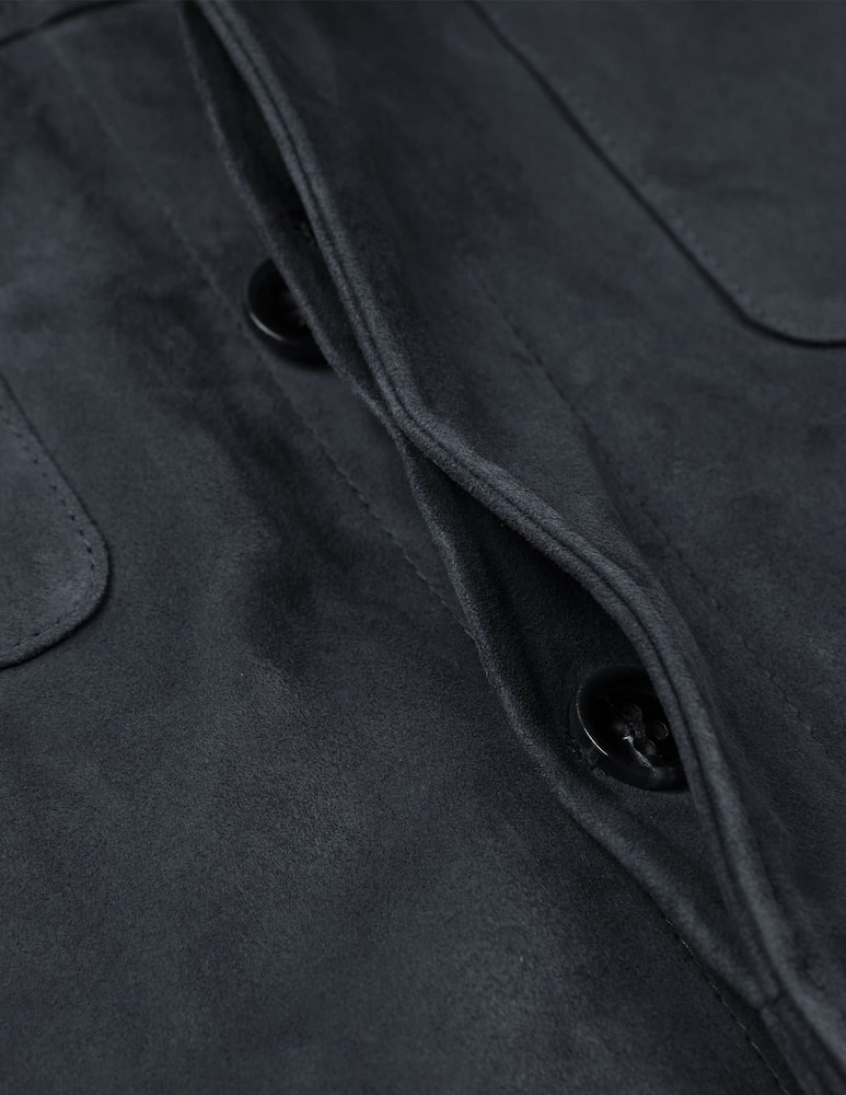 Slowear Montedoro Overshirt in pelle suede - immagine 7 Slowear Montedoro Overshirt in pelle suede - immagine 7