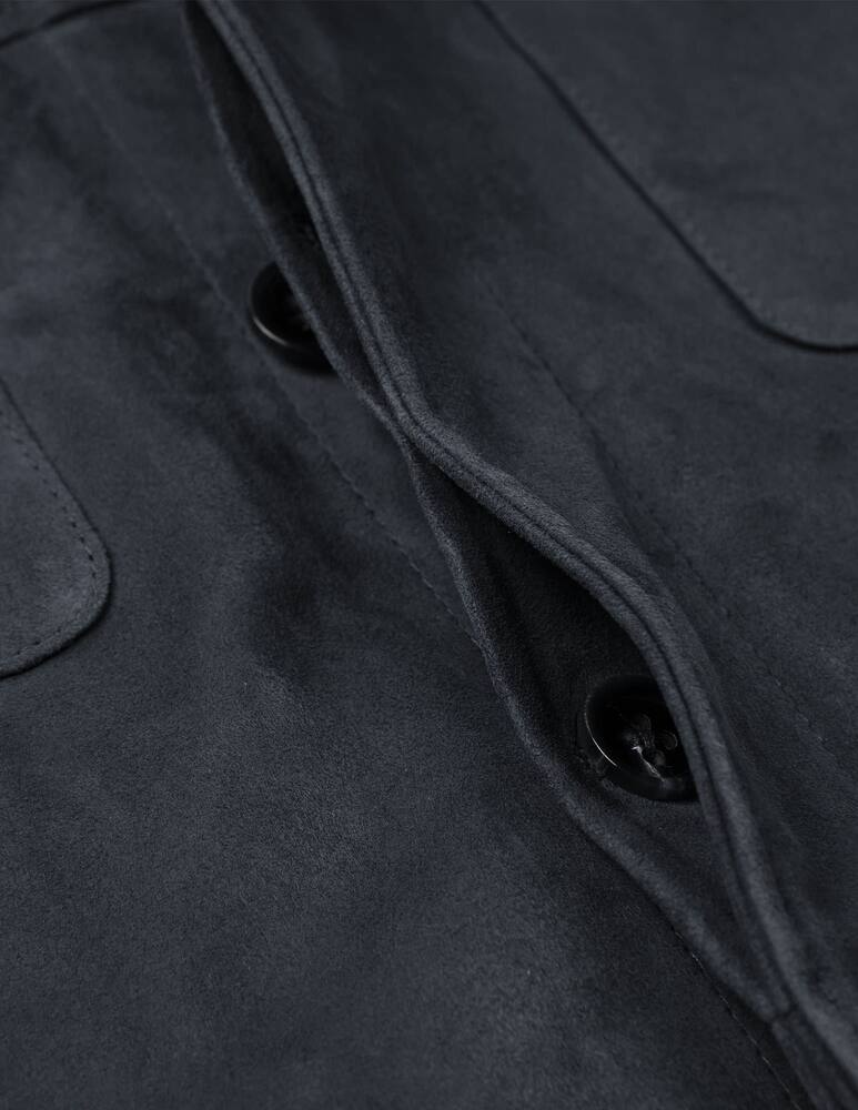 rinascente Slowear Montedoro Overshirt in pelle suede