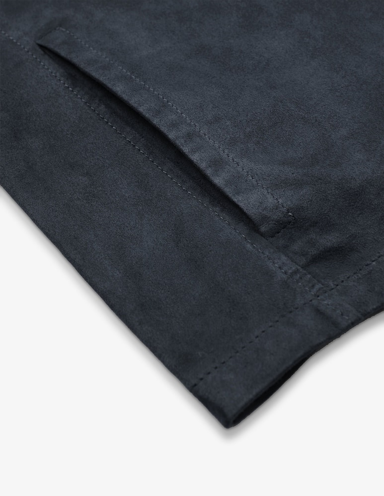 Slowear Montedoro Overshirt in pelle suede - immagine 9 Slowear Montedoro Overshirt in pelle suede - immagine 9
