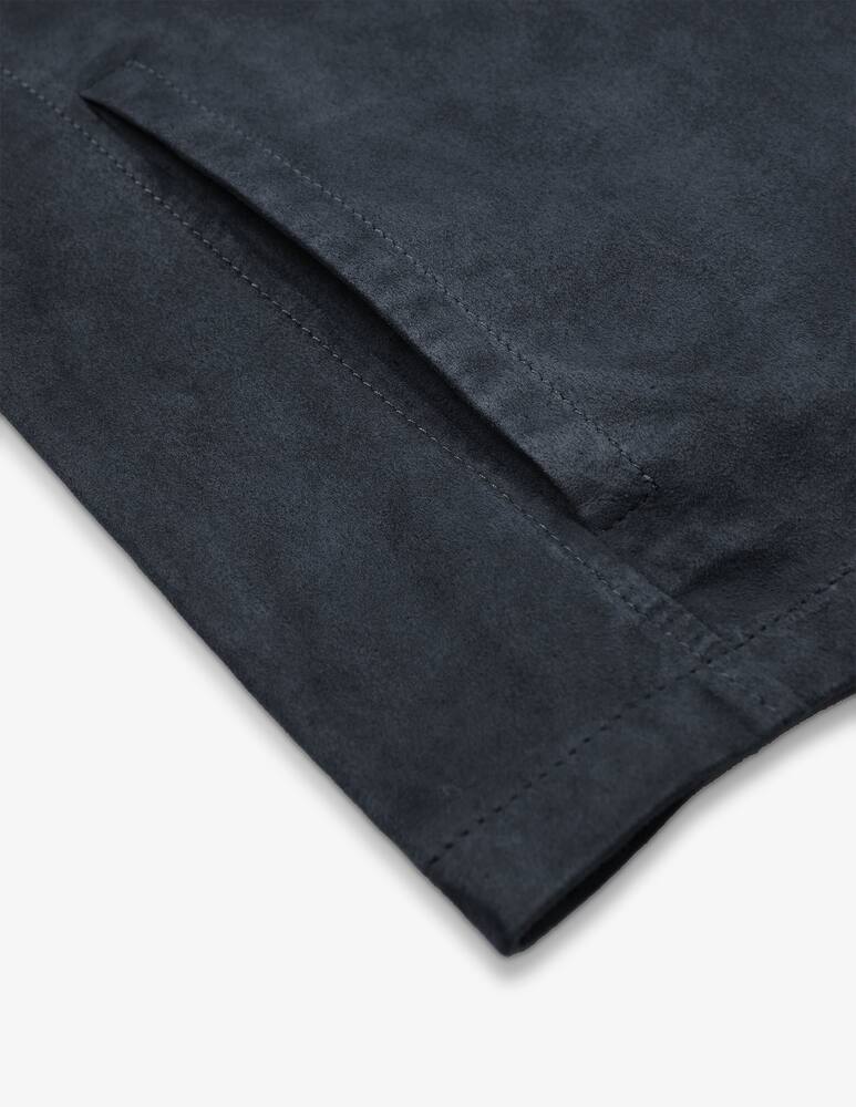 rinascente Slowear Montedoro Overshirt in pelle suede