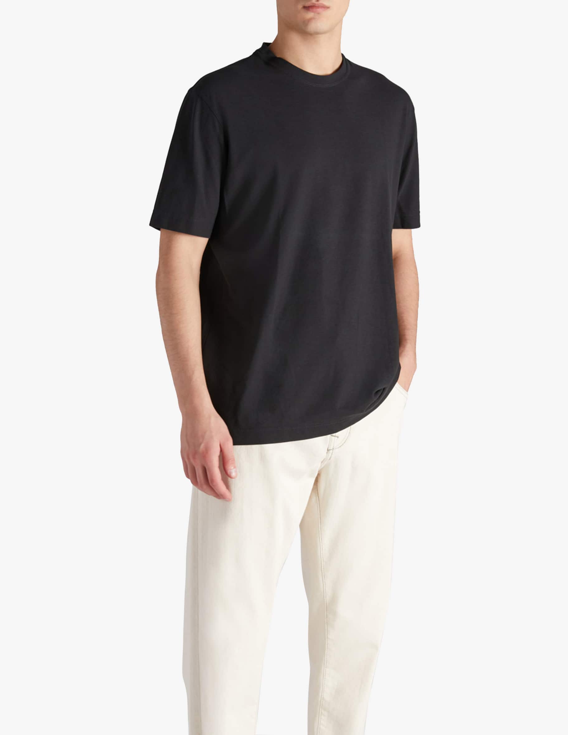 Tシャツ・カットソー ZANONE Icecotton basic t-shirt Nero 楽天市場】アイスコットン zanone（Tシャツ・カットソー
