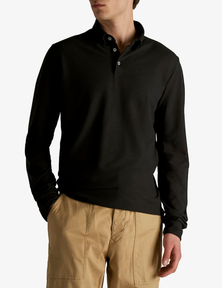 Slowear ZANONE - Polo slim fit a manica lungo in IceCotton organico - immagine 1 Slowear ZANONE - Polo slim fit a manica lungo in IceCotton organico - immagine 1
