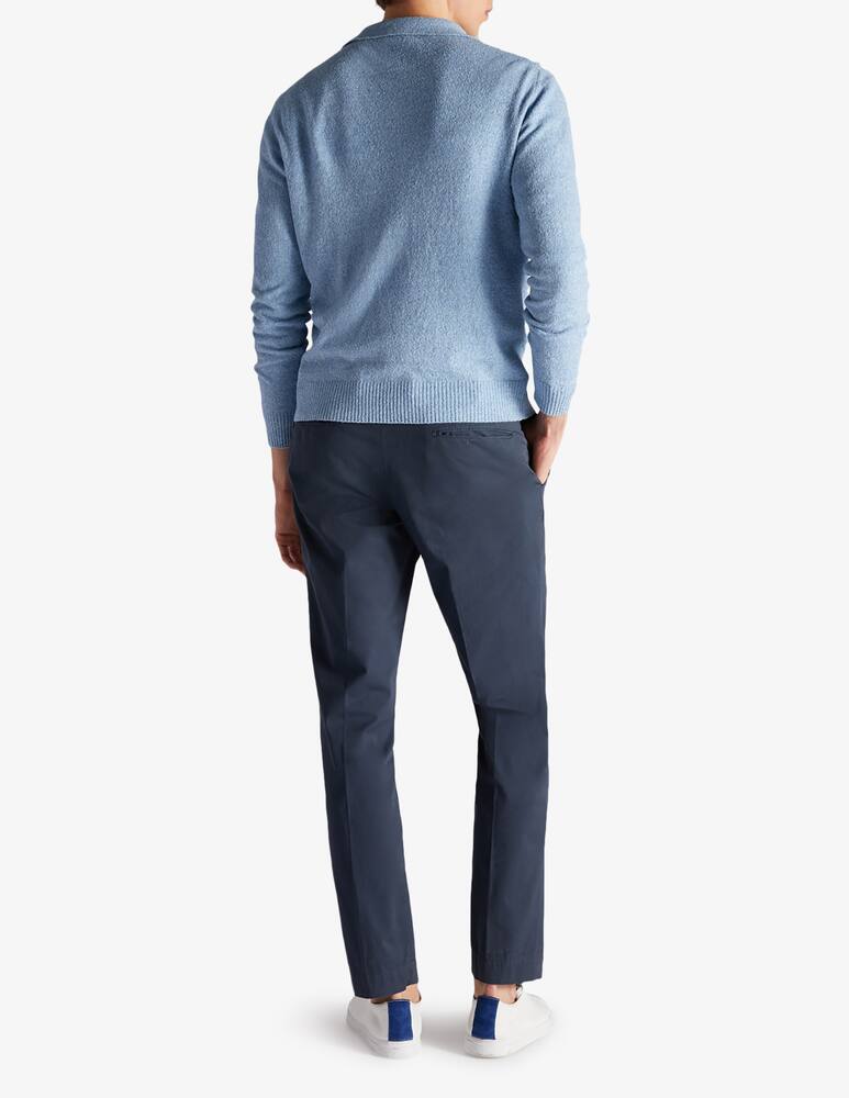 rinascente Slowear Zanone Polo regular fit manica lunga cotone effetto bouclé 