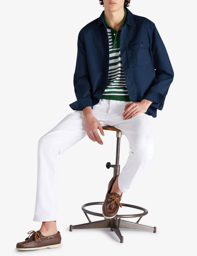 rinascente Slowear Zanone Polo regular fit in cotone e lino multiriga 