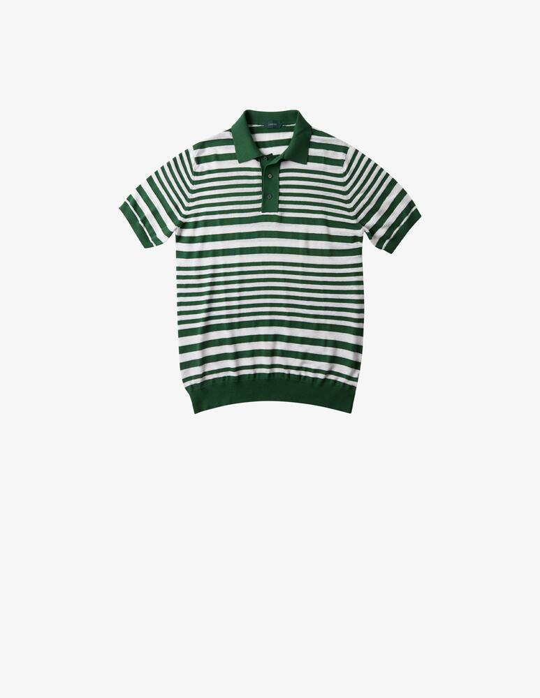 rinascente Slowear Zanone Polo regular fit in cotone e lino multiriga 