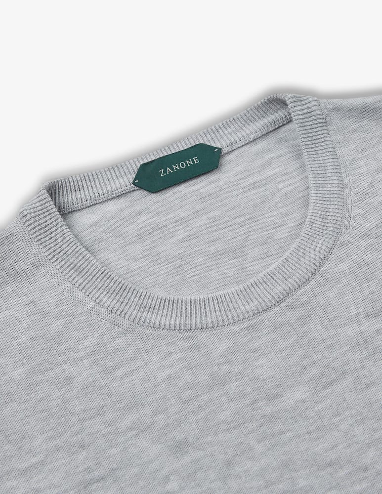 rinascente Slowear Zanone Girocollo slim fit in cotone crêpe certificato