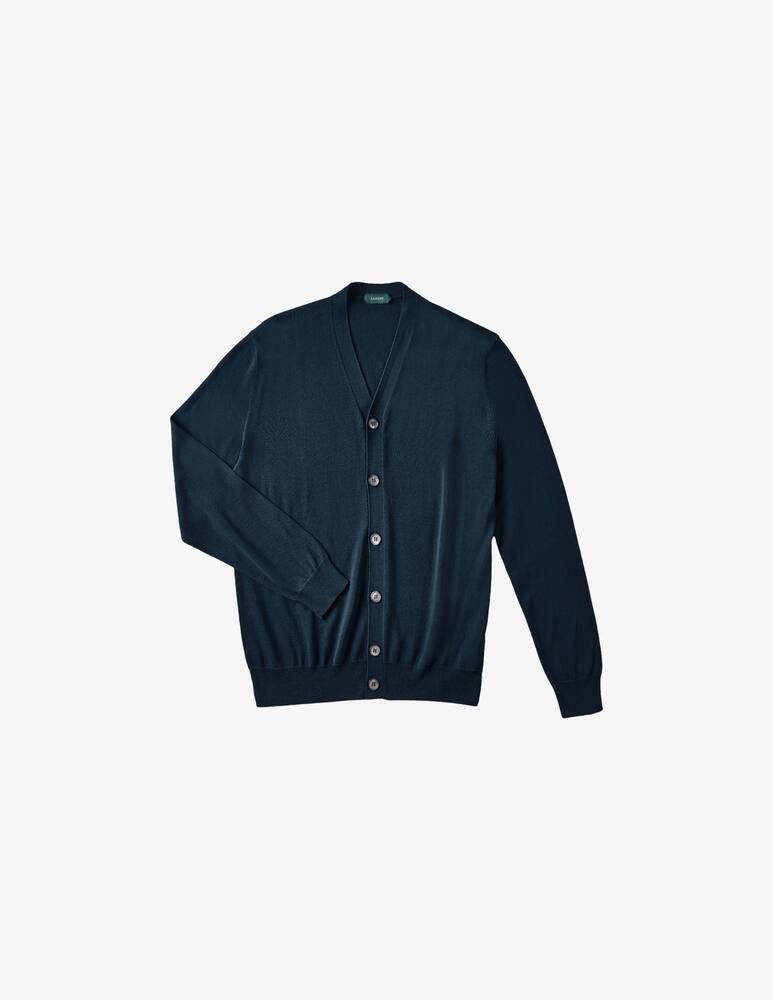 rinascente Slowear Zanone Cardigan regular fit in cotone crêpe certificato 