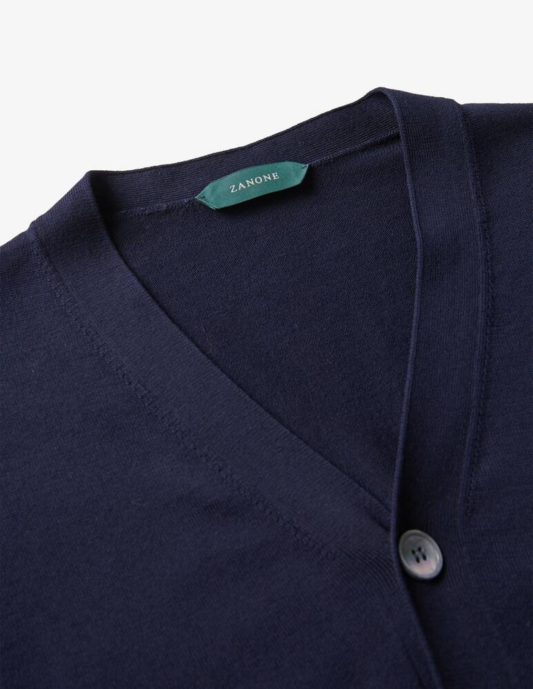 rinascente Slowear Zanone Cardigan regular fit in cotone crêpe certificato 